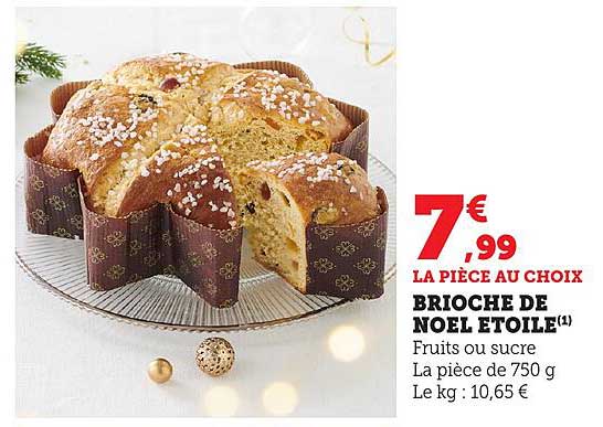 BRIOCHE DE NOEL ETOILE
