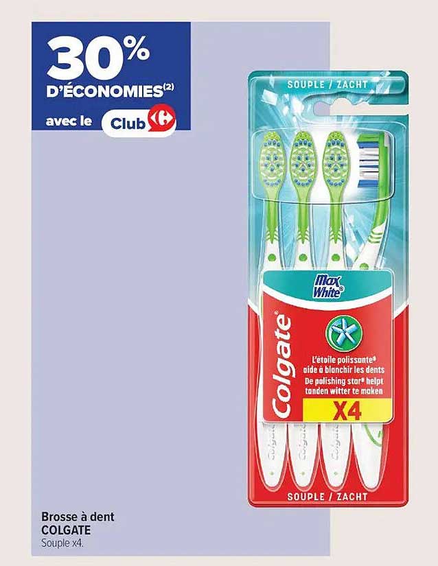 Brosse à dent COLGATE Souple x4