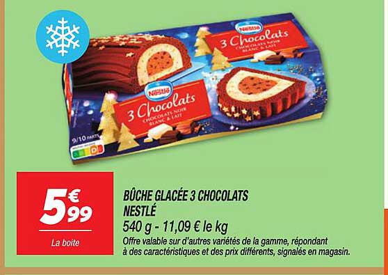 BÛCHE GLACÉE 3 CHOCOLATS NESTLÉ