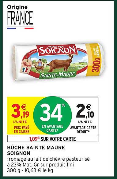 BÛCHE SAINTE MAURE SOIGNON