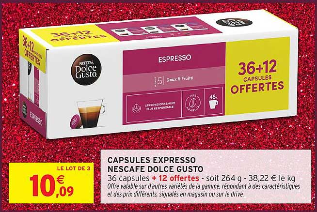 CAPSULES EXPRESSO NESCAFE DOLCE GUSTO