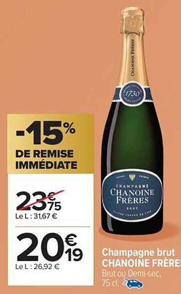 Champagne brut CHANOINE FRÈRES