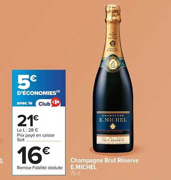 Champagne Brut Réserve E.MICHEL 75 cl