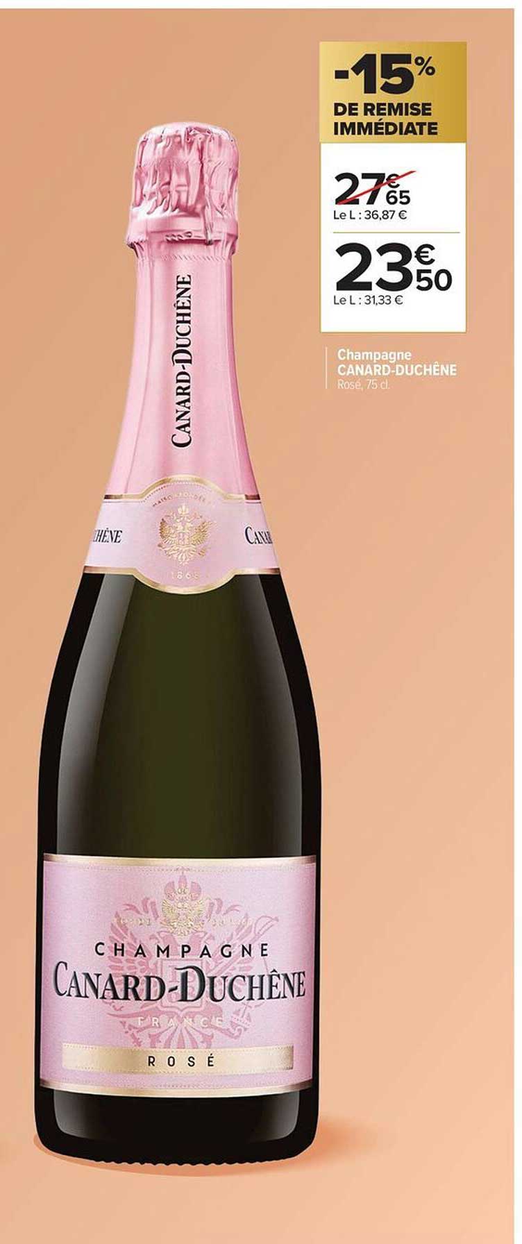 Champagne CANARD-DUCHÈNE Rosé, 75 cl