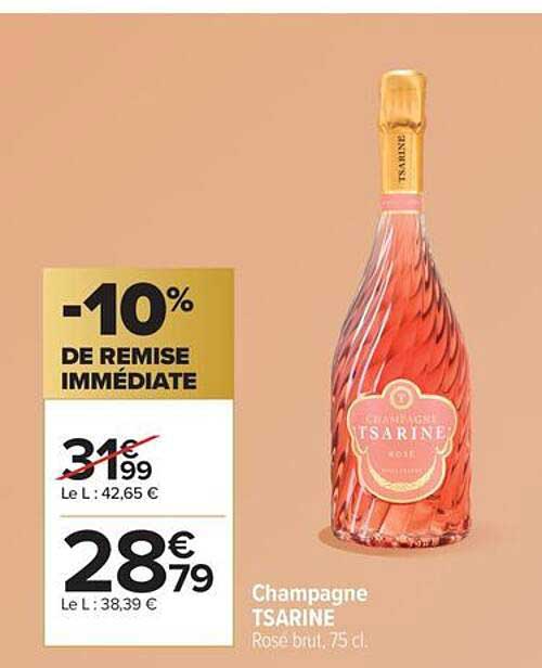 Champagne TSARINE Rosé brut, 75 cl