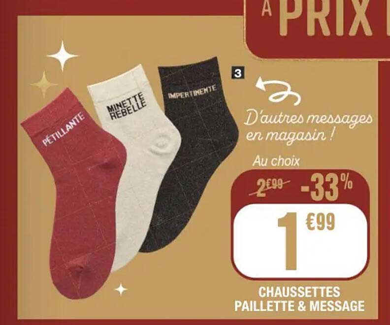 CHAUSSETTES PAILETTE & MESSAGE