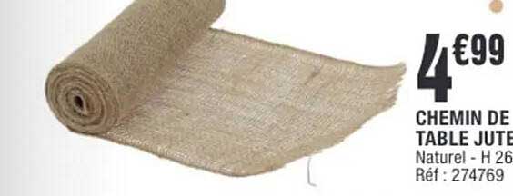 CHEMIN DE TABLE JUTE