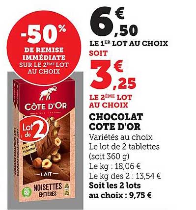 CHOCOLAT CÔTE D'OR