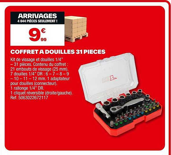 COFFRET A DOUILLES 31 PIECES