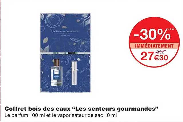 Coffret bois des eaux “Les senteurs gourmandes”