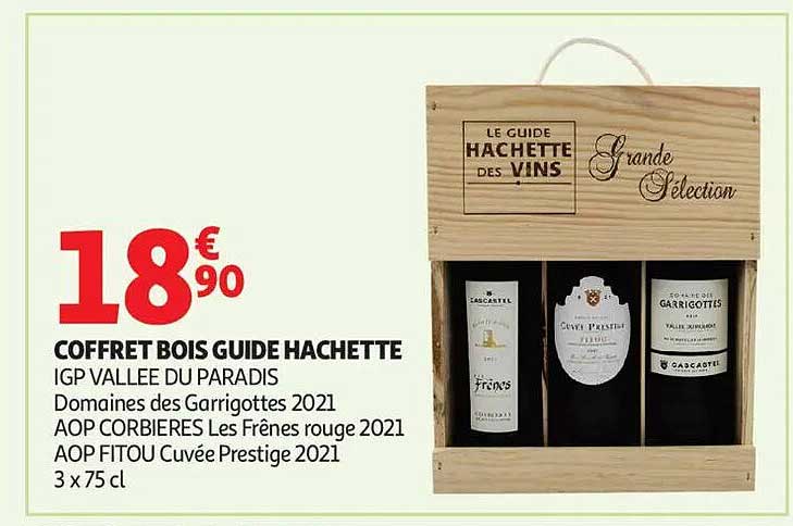 COFFRET BOIS GUIDE HACHETTE