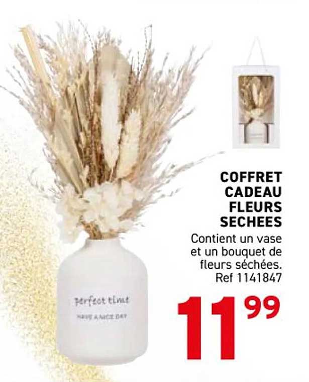 COFFRET CADEAU FLEURS SECHEES