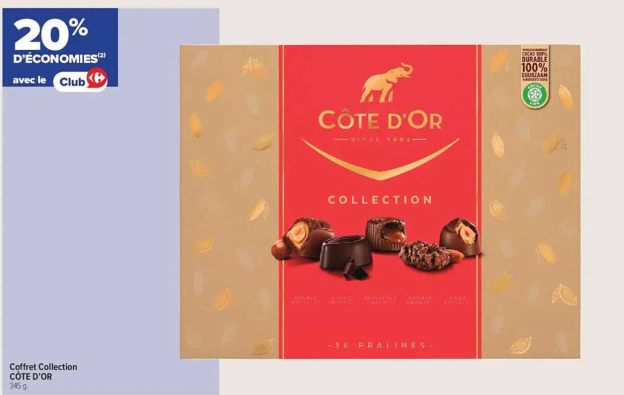 Coffret Collection CÔTE D'OR 345 g.