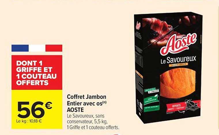 Coffret Jambon Entier avec os(n) AOSTE