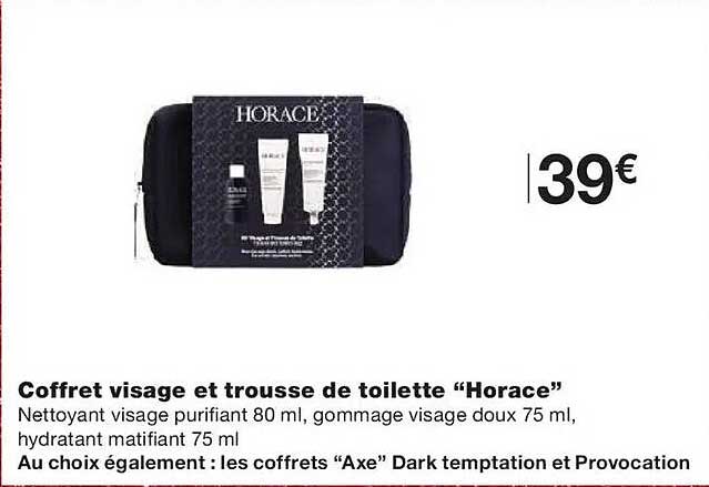 Coffret visage et trousse de toilette “Horace”