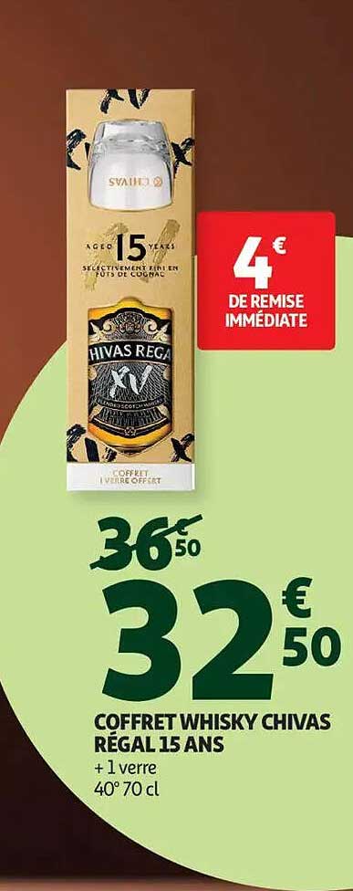 Coffret Whisky Chivas Régal 15 Ans + 1 verre
