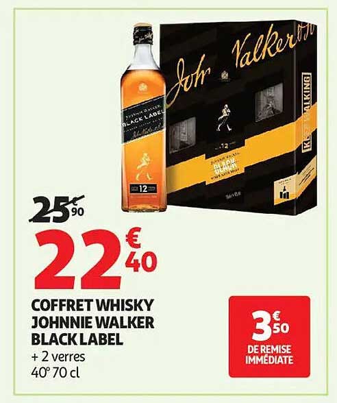 COFFRET WHISKY JOHNNIE WALKER BLACK LABEL