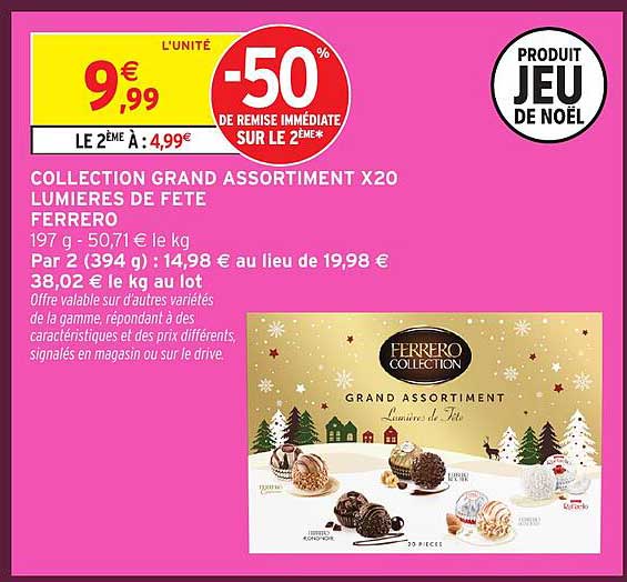 COLLECTION GRAND ASSORTIMENT X20 LUMIÈRES DE FÊTE FERRERO