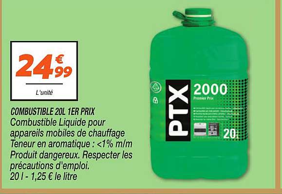 COMBUSTIBLE 20L 1ER PRIX