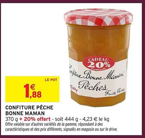 CONFITURE PÊCHE BONNE MAMAN