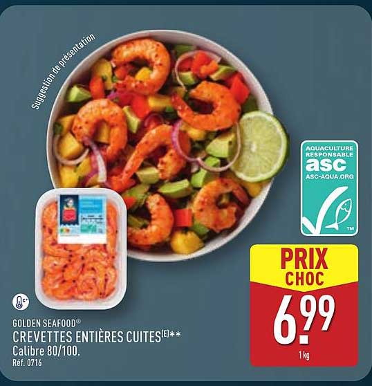 CREVETTES ENTIÈRES CUITES