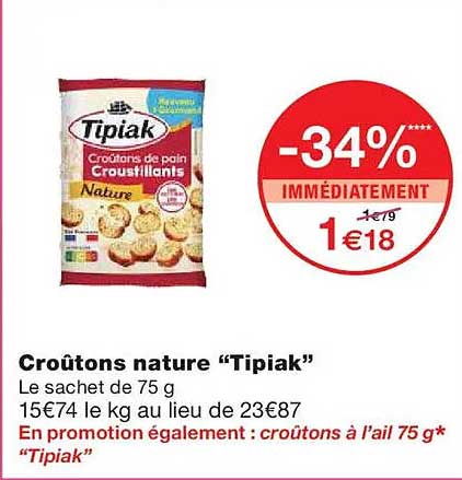 Croutons nature "Tipiak"
