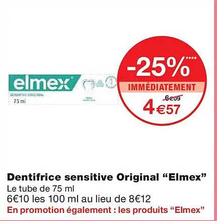 Dentifrice sensitive Original "Elmex"