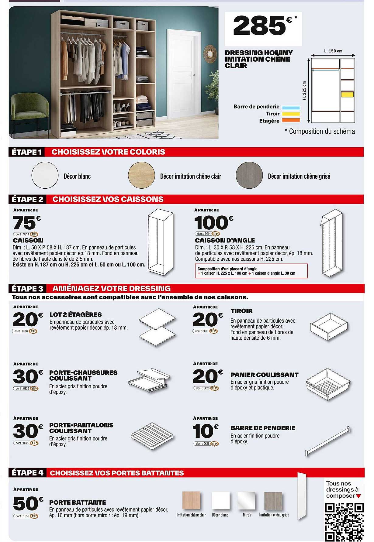 DRESSING HOMINY IMITATION CHÊNE CLAIR