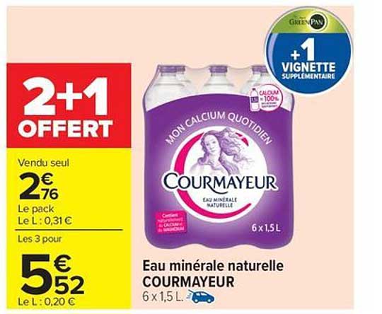 Eau minérale naturelle COURMAYEUR 6 x 1,5 L