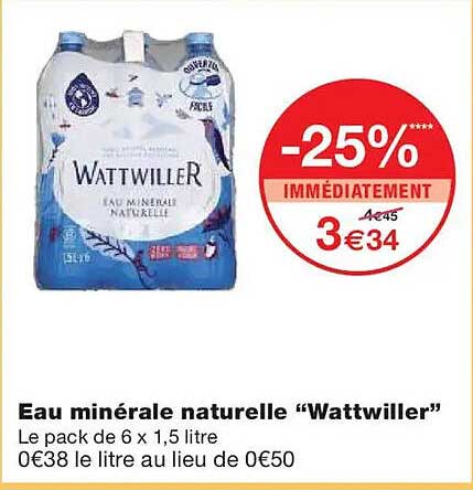 Eau minérale naturelle "Wattwiller"