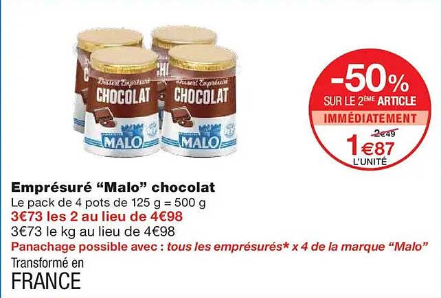 Emprésuré “Malo” chocolat