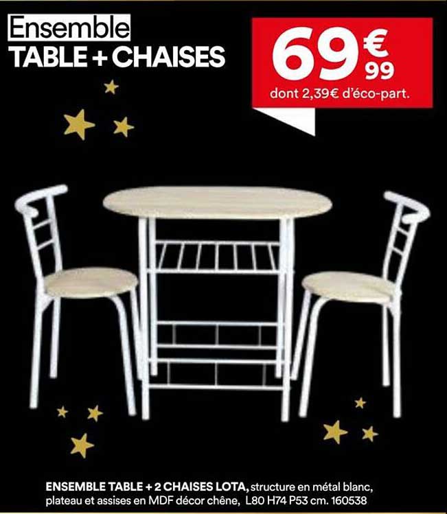 Ensemble TABLE + CHAISES