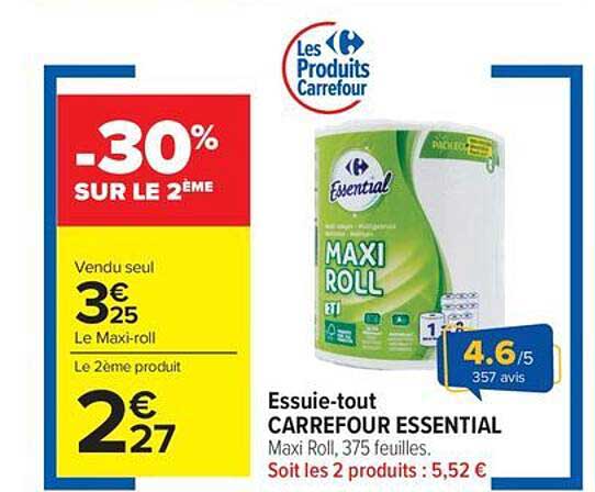 Essuie-tout CARREFOUR ESSENTIAL