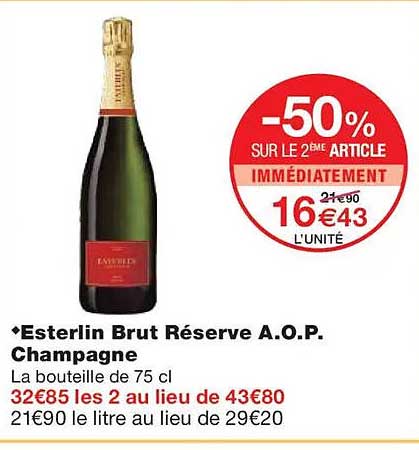 Esterlin Brut Réserve A.O.P. Champagne