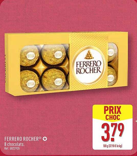 FERRERO ROCHER 8 chocolats.