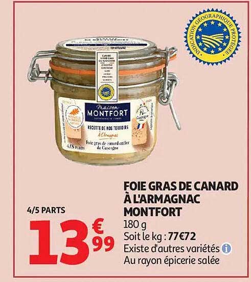 FOIE GRAS DE CANARD À L'ARMAGNAC MONTFORT