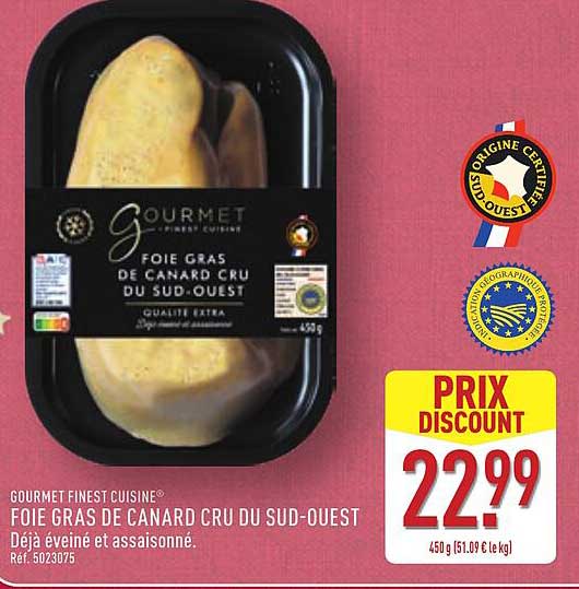 FOIE GRAS DE CANARD CRU DU SUD-OUEST