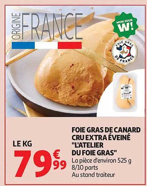 FOIE GRAS DE CANARD CRU EXTRA ÉVEINÉ 'L'ATELIER DU FOIE GRAS'