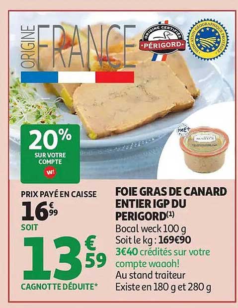 Foie gras de canard entier IGP du Périgord