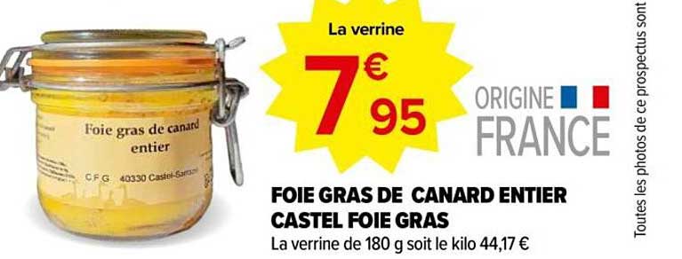 FOIE GRAS DE CANARD ENTIERS CASTEL FOIE GRAS