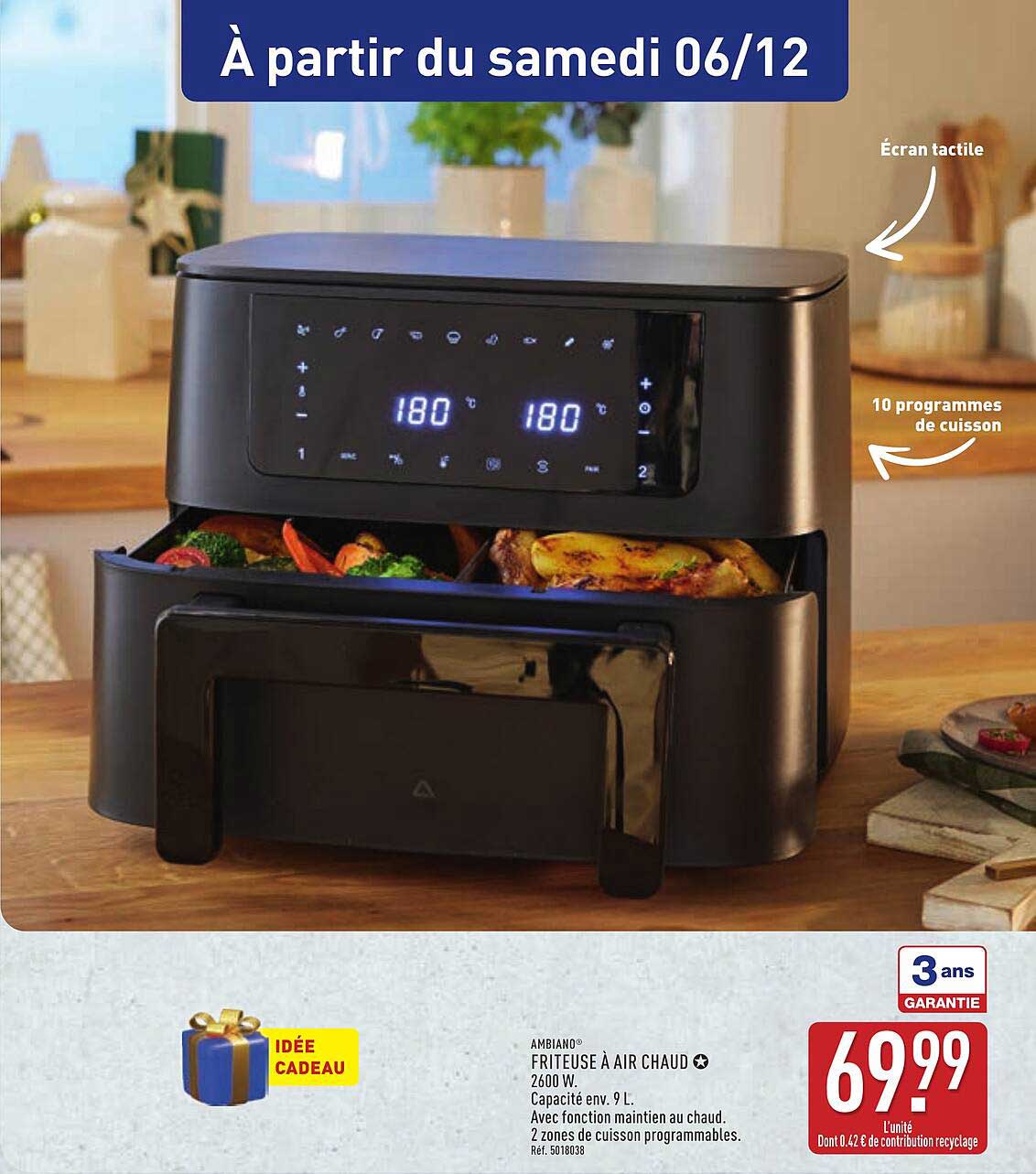 Friteuse à air chaud