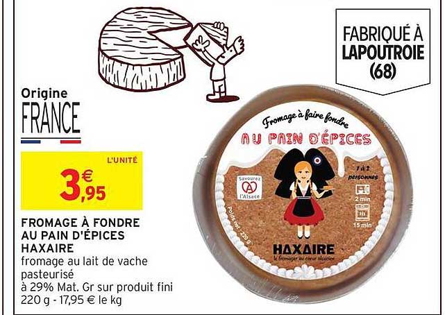 FROMAGE À FONDRE AU PAIN D'ÉPICES HAXAIRE