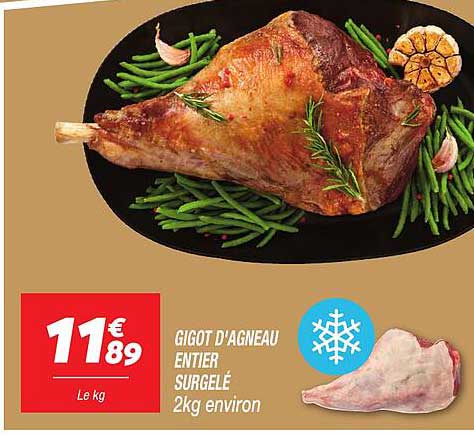 GIGOT D'AGNEAU ENTIER SURGELÉ