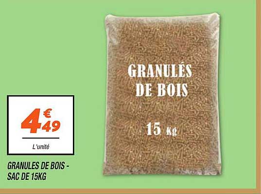 GRANULÉS DE BOIS - SAC DE 15KG