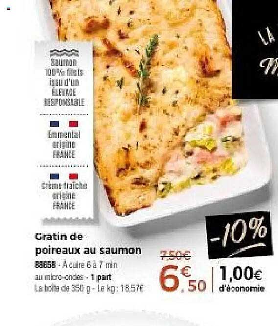 Gratin de poireaux au saumon