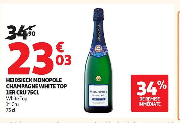 HEIDSIECK MONOPOLE CHAMPAGNE WHITE TOP 1ER CRU 75CL
