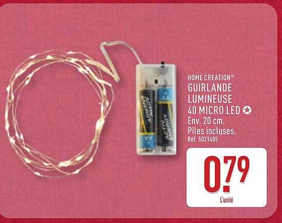 HOME CREATION® GUILANDE LUMINEUSE 40 MICRO LED