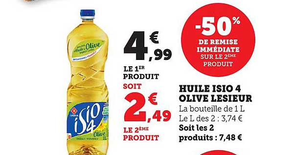 HUILE ISIO 4 OLIVE LESIEUR