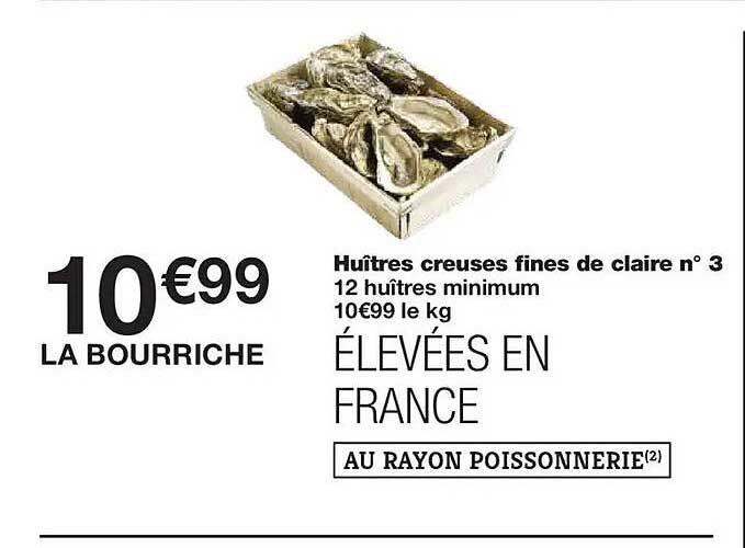 Huîtres creuses fines de claire n° 3