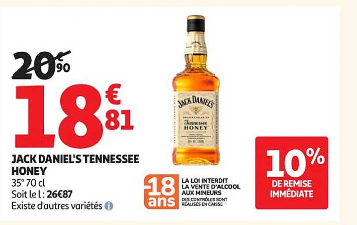 JACK DANIEL'S TENNESSEE HONEY